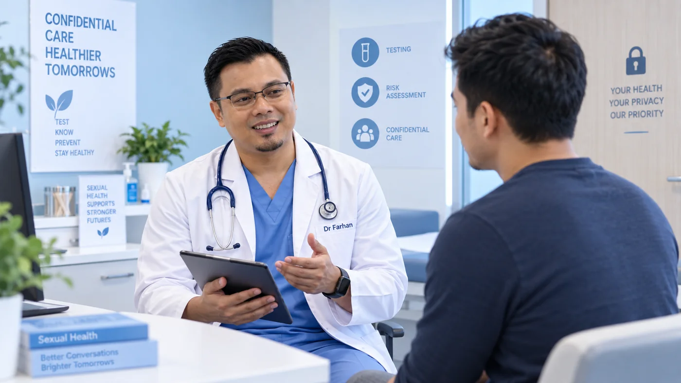 Ilustrasi konsultasi sulit STI STD bersama Dr Farhan di Klinik Al-Fatih Johor